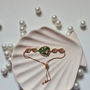 Aurora Forest Green Chain Bracelet