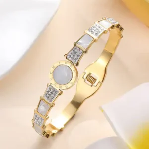 Zircona Pearl White Bangle